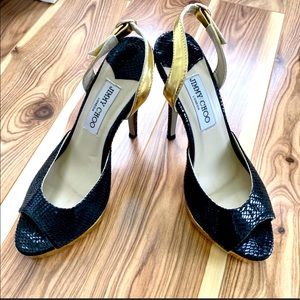 JIMMY CHOO | nova slingback peep-toe heels